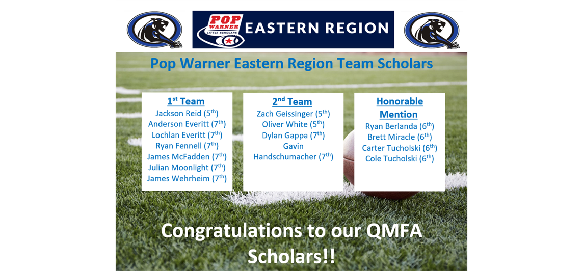 2021 Pop Warner Scholars